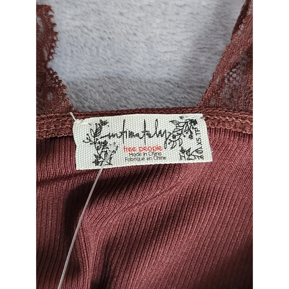 New $58 Free People Intimately Power Play Cami Brown XS Cocoa Tank Top NWT